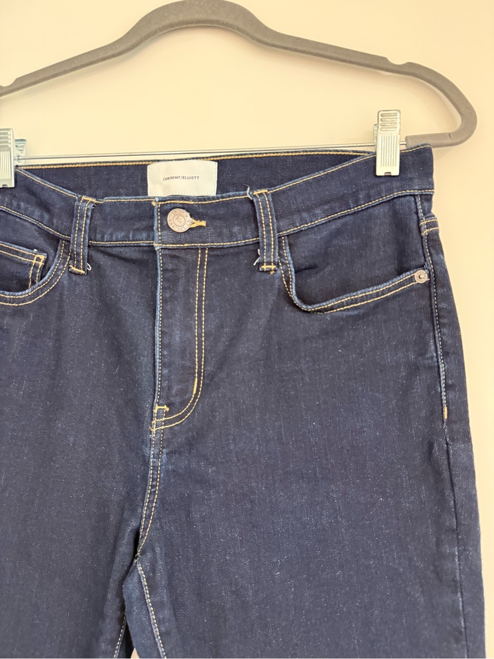 Current Elliott Vintage Cropped Slim Jeans Dark Indigo 31 - Picture 6 of 10